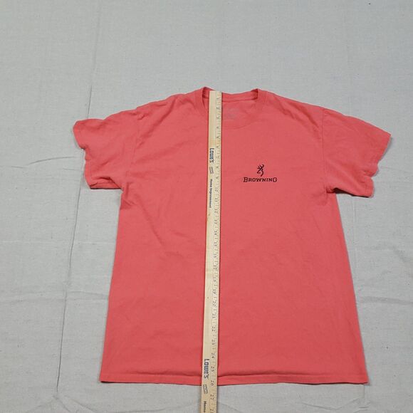 Browning Shirt Womens Medium Pink Pullover Cotton Casual Outdoor Hunting Tee - Picture 4 of 12